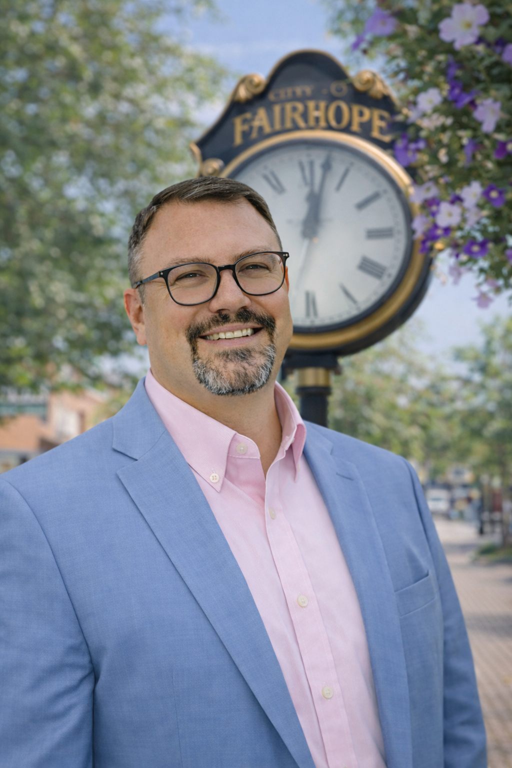 Brent Helms in downtown Fairhope, Alabama.